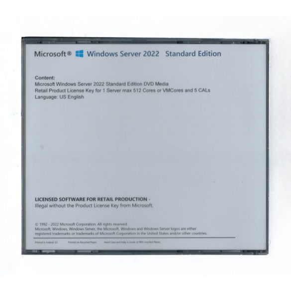 Windows Server 2022 Standard licenszkulcs