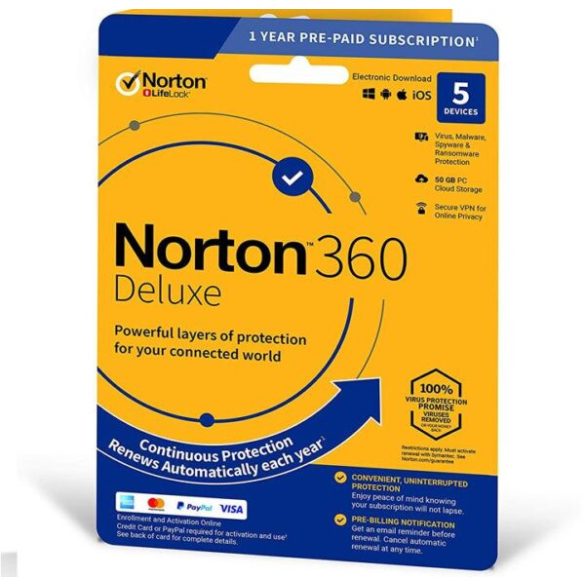 Norton 360 Teljeskörű védőcsomag Digitális termékkulcs