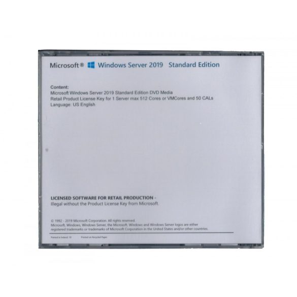 Windows Server 2019 Standard licenszkulcs