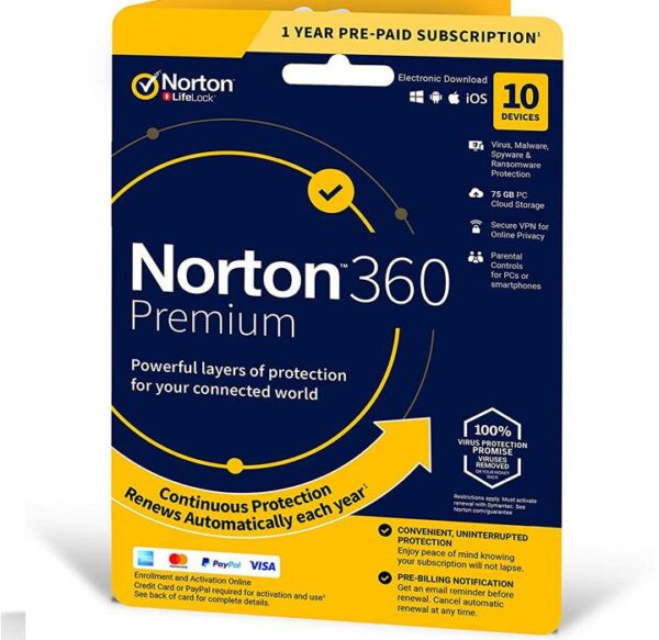 Image of Norton 360 Deluxe + 50 GB Felhő tárhely 5 Készülék 1 Év EURO Digitális termékkulcs